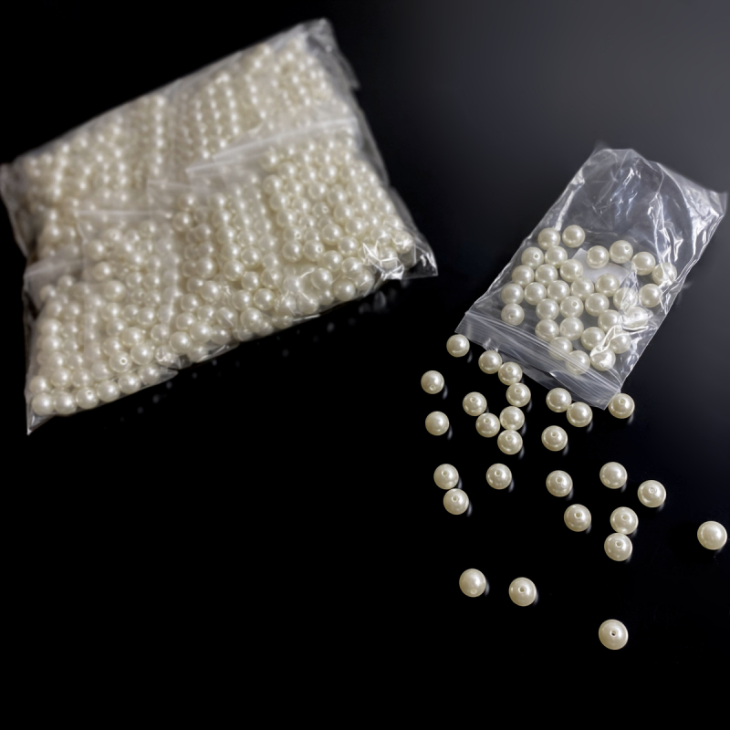 10 x 50 Stück Perlen, Ø 12 mm mit Loch